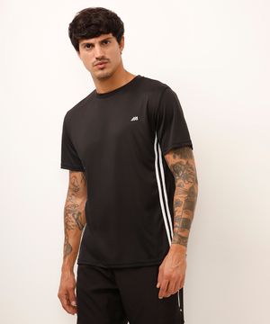 camiseta esportiva ace com listras preta