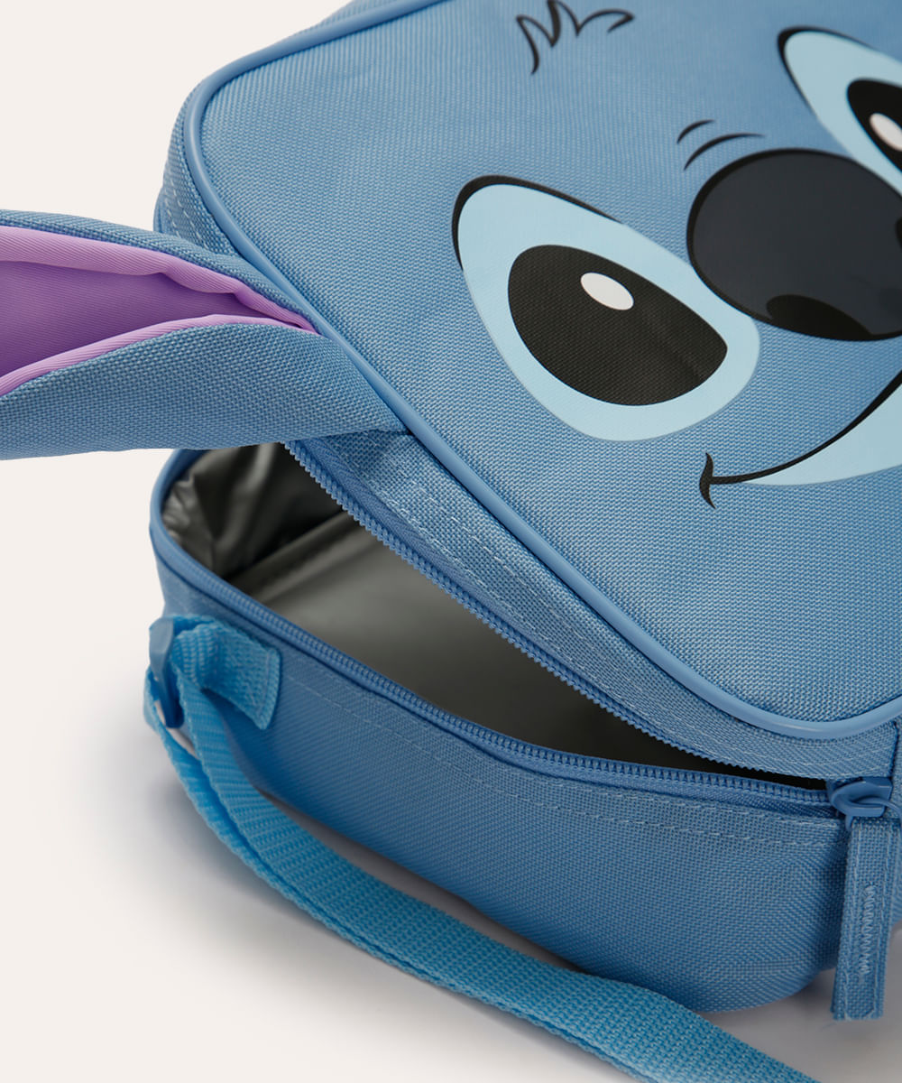 lancheira térmica infantil stitch azul