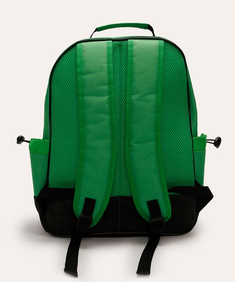 mochila infantil minecraft creeper verde