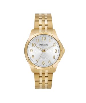 Relógio Mondaine Masculino Casual Dourado