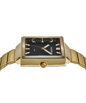 Relógio Mondaine Masculino Quadrado Vintage Dourado