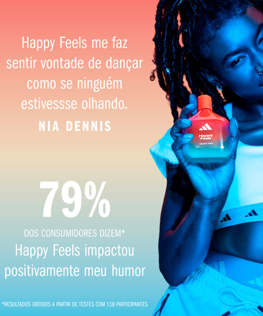 perfume unissex adidas vibes happy feels edp 100ml