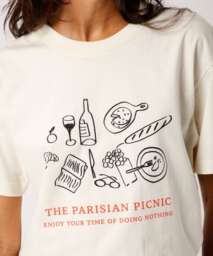 camiseta de algodão the parisian picnic mindset off white