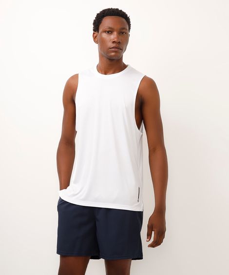 regata machão muscle fit cea sports branca