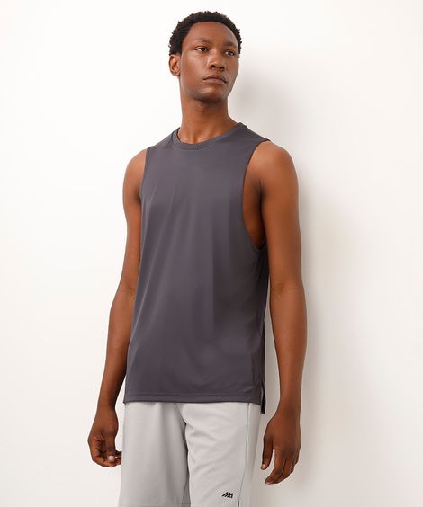 regata machão muscle fit cea sports cinza