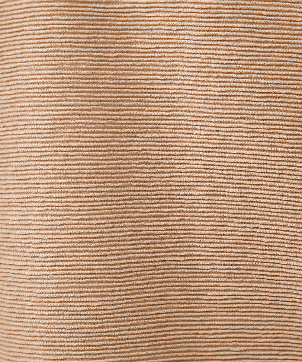 camiseta de algodão texturizada bege