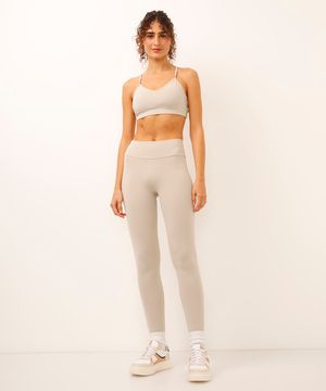 calça legging esportiva ace bege