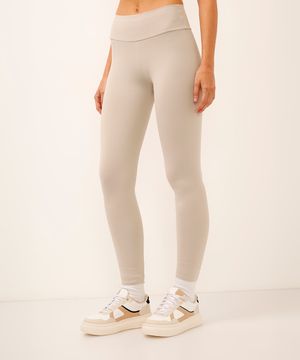 calça legging esportiva ace bege