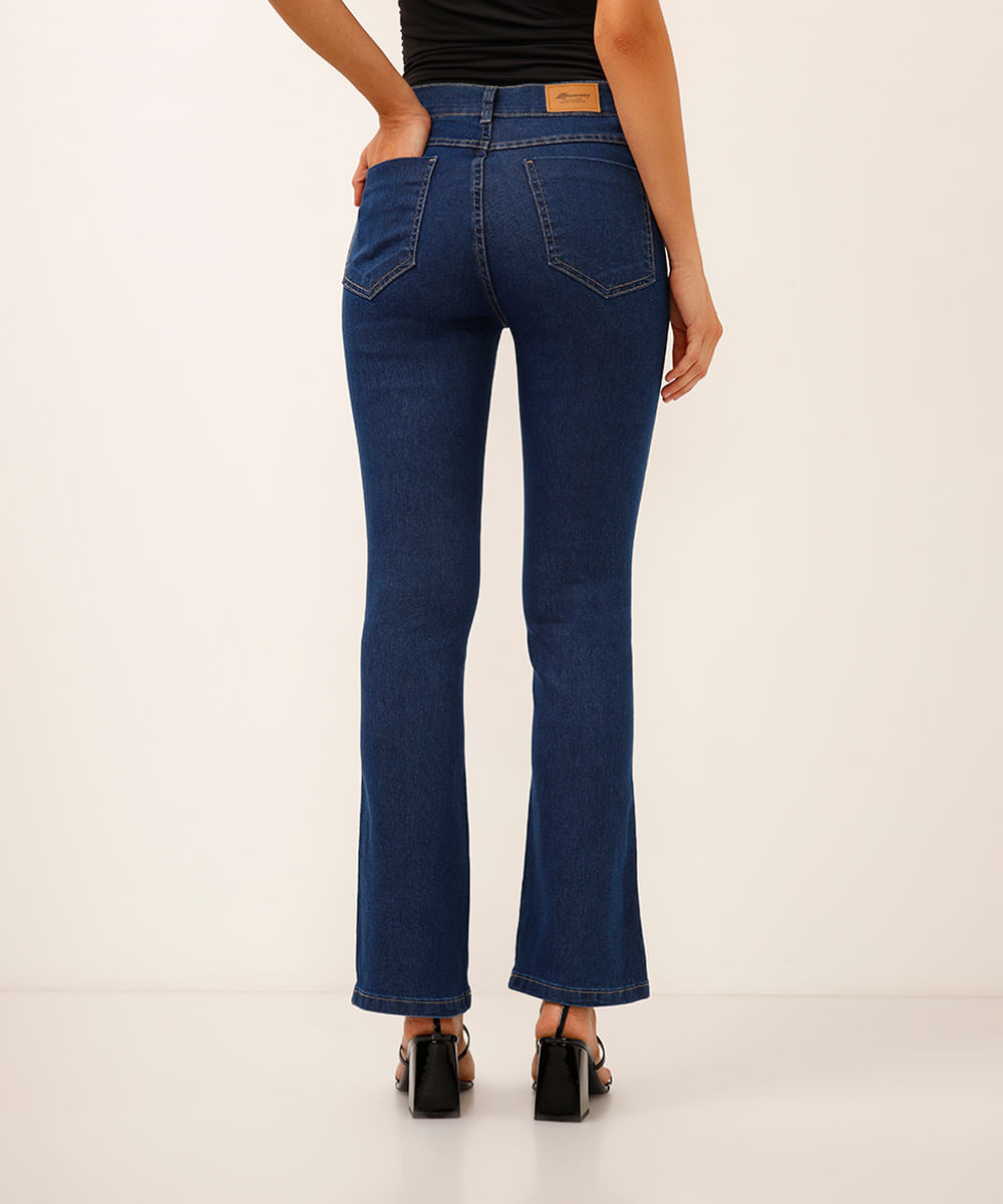 calça flare jeans sawary azul