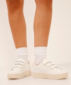tênis com velcro oneself branco