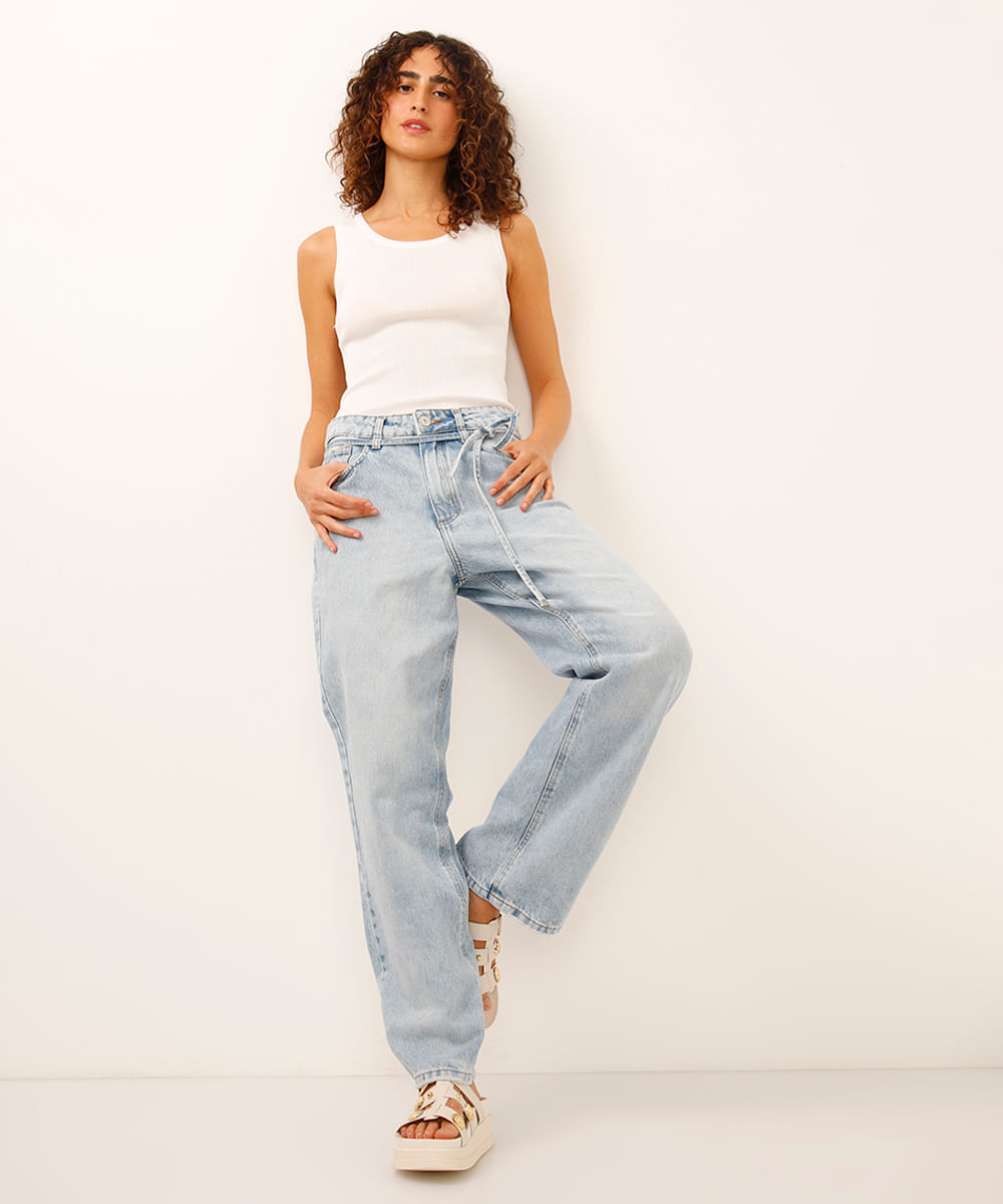 regata de tricot decote redondo off white