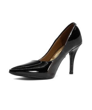 Scarpin Vizzano Bico Fino Verniz Feminino Preto