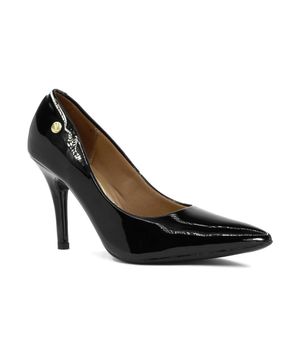 Scarpin Vizzano Bico Fino Verniz Feminino Preto