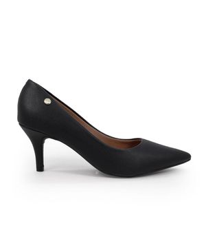 Scarpin Vizzano Salto Médio Bico Fino Feminino Preto