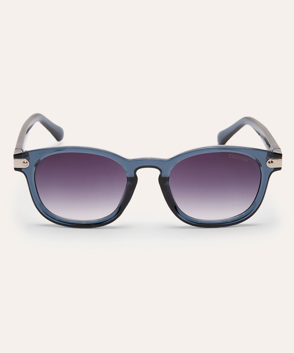 óculos de sol oval unissex triton azul