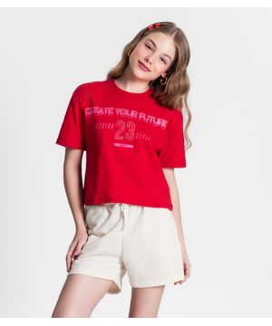 Blusa Juvenil Feminina Minty Vermelho