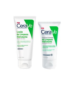 Kit Cerave - Espuma Facial De Limpeza Hidratante 140g - Loção De Limpeza Corporal 200ml