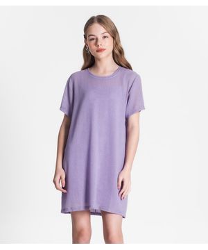 Vestido Juvenil Feminino Com Sobreposição Minty Roxo