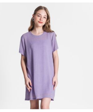 Vestido Juvenil Feminino Com Sobreposição Minty Roxo