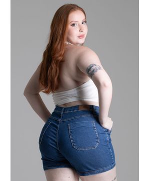 Shorts Jeans Sawary Plus Size Azul