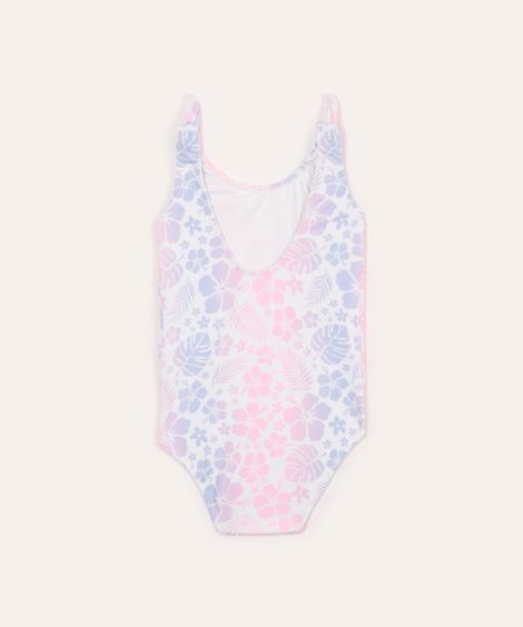 maiô infantil alça com amarração floral proteção uv colorido