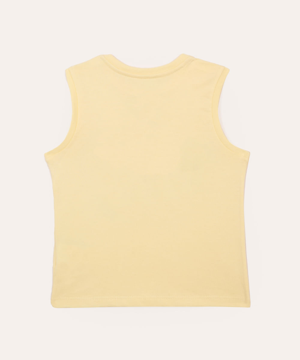 regata de algodão infantil simba amarela