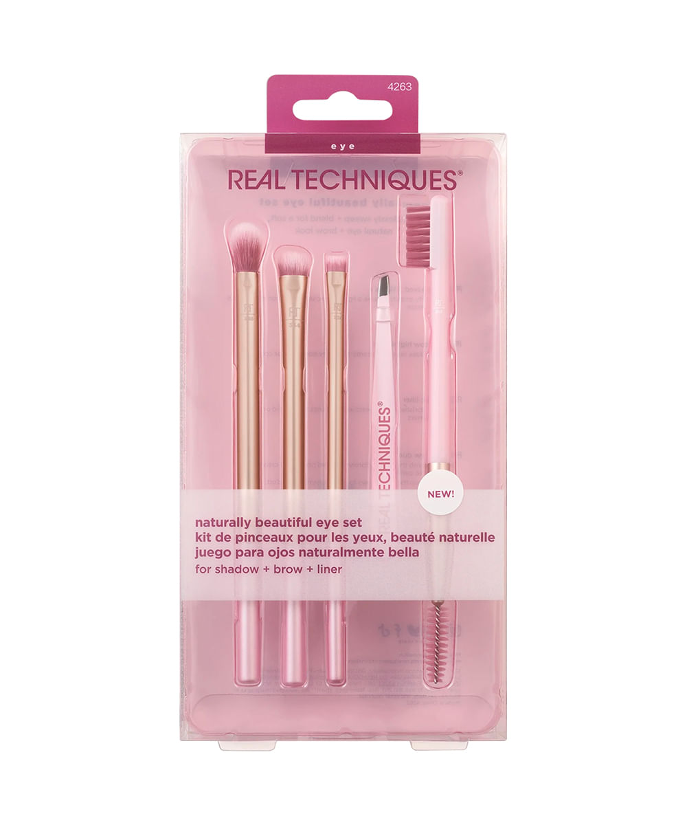 kit de pincéis real techniques naturally beautiful eye set 4263