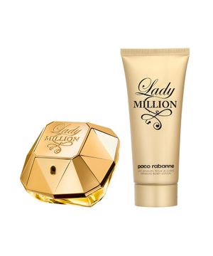 Kit Paco Rabanne Lady Million EDP Perfume Feminino 80ml e Creme Corporal 100ml