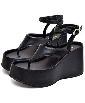 Tamanco Sandália Plataforma Feminino DUBUY 2104FG Preto