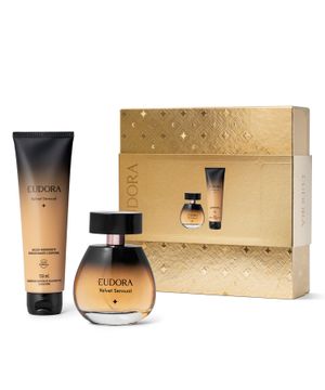 Eudora Velvet Sensual Kit Presente Natal Desodorante Colônia 100ml e Loção Desodorante Hidratante Corporal 150ml