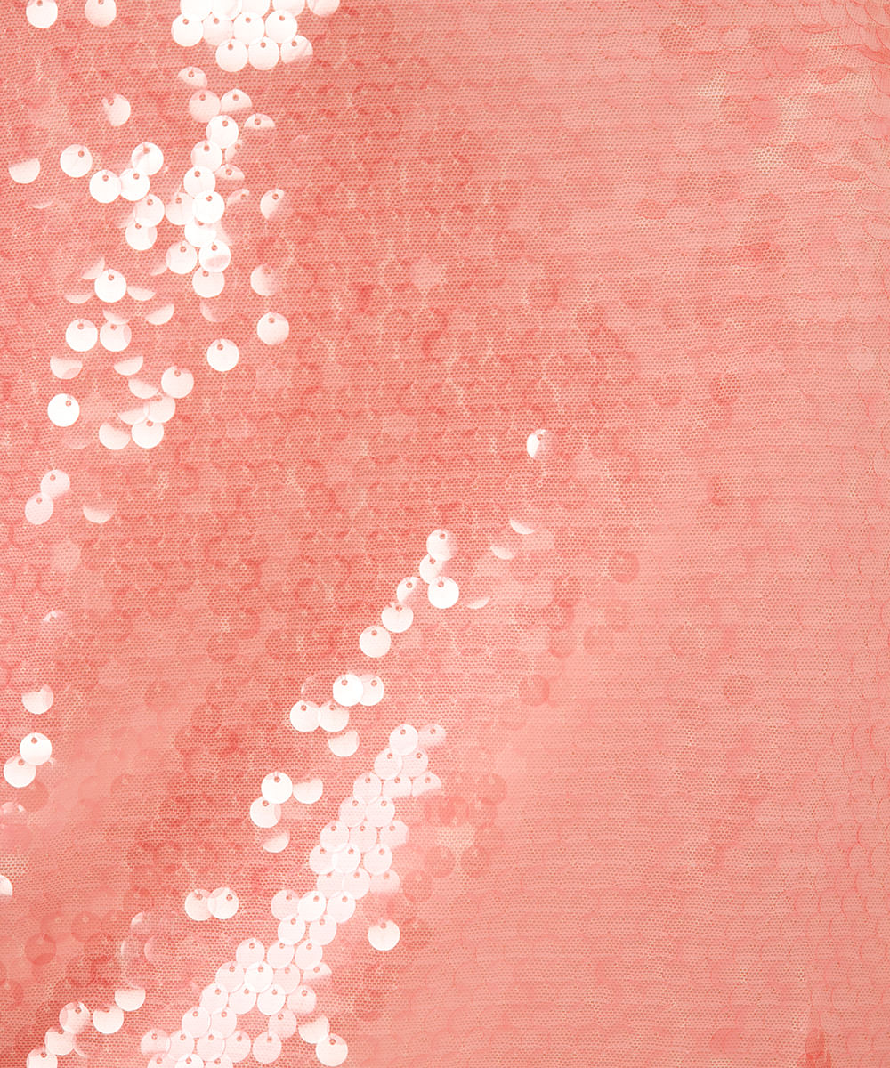 vestido curto de paetê rosa