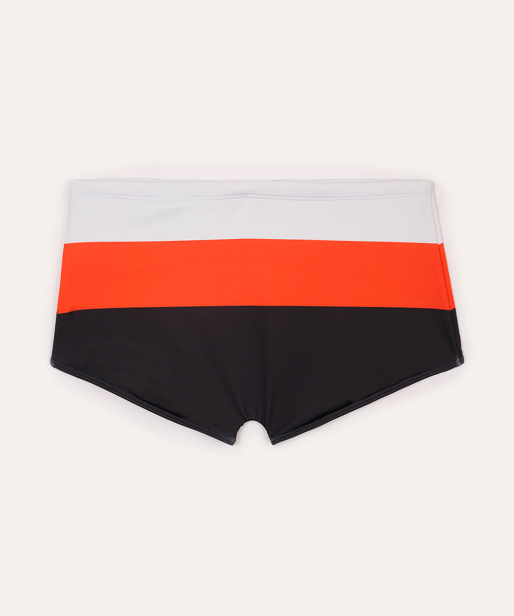 sunga boxer listrada proteção uv laranja
