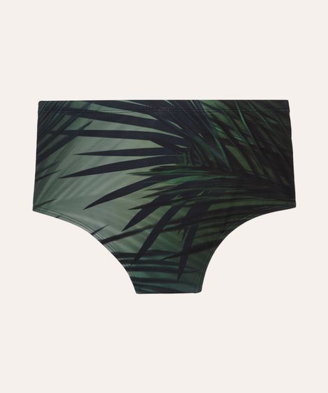 sunga boxer folhagem proteção uv verde