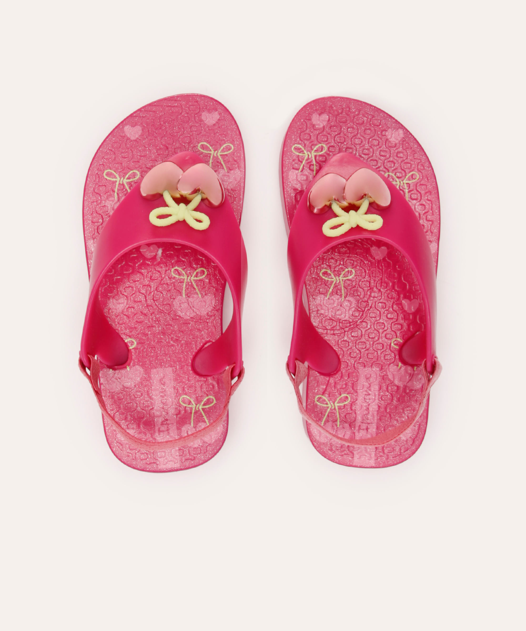 chinelo infantil ipanema belle com elástico rosa