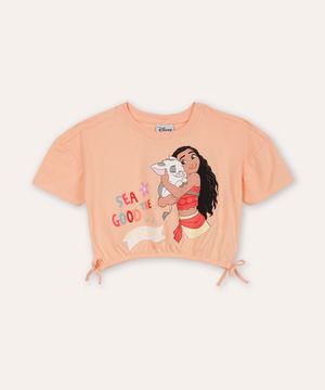 camiseta de algodão sea the good in all things moana laranja