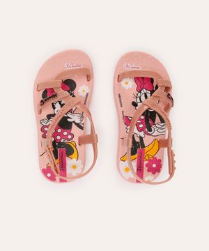 rasteirinha infantil ipanema minnie rosa