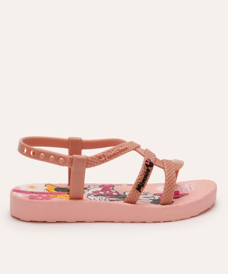 rasteirinha infantil ipanema minnie rosa