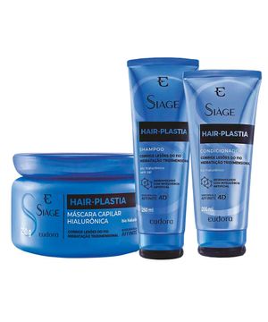 Eudora Siage Hair-Plastia Kit - Shampoo - Condicionador - Máscara