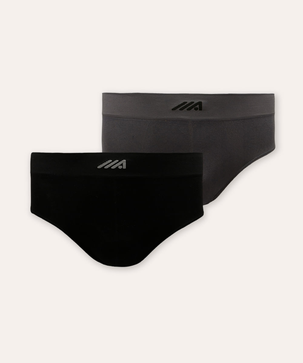kit de 2 cuecas slip colorido