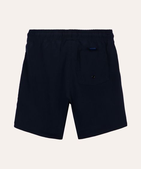 short boardshort infantil cós com elástico e cordão azul