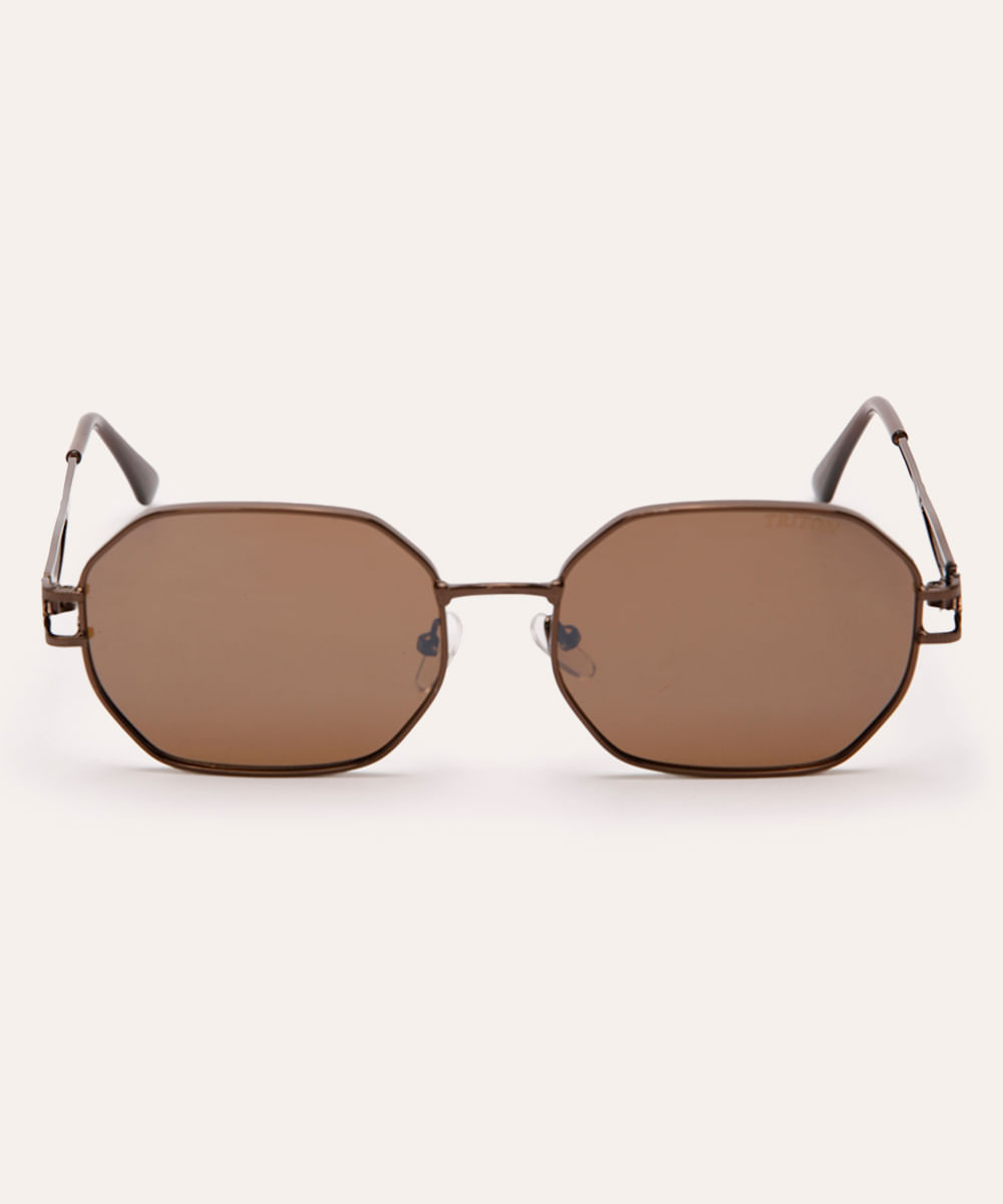óculos de sol oval triton marrom