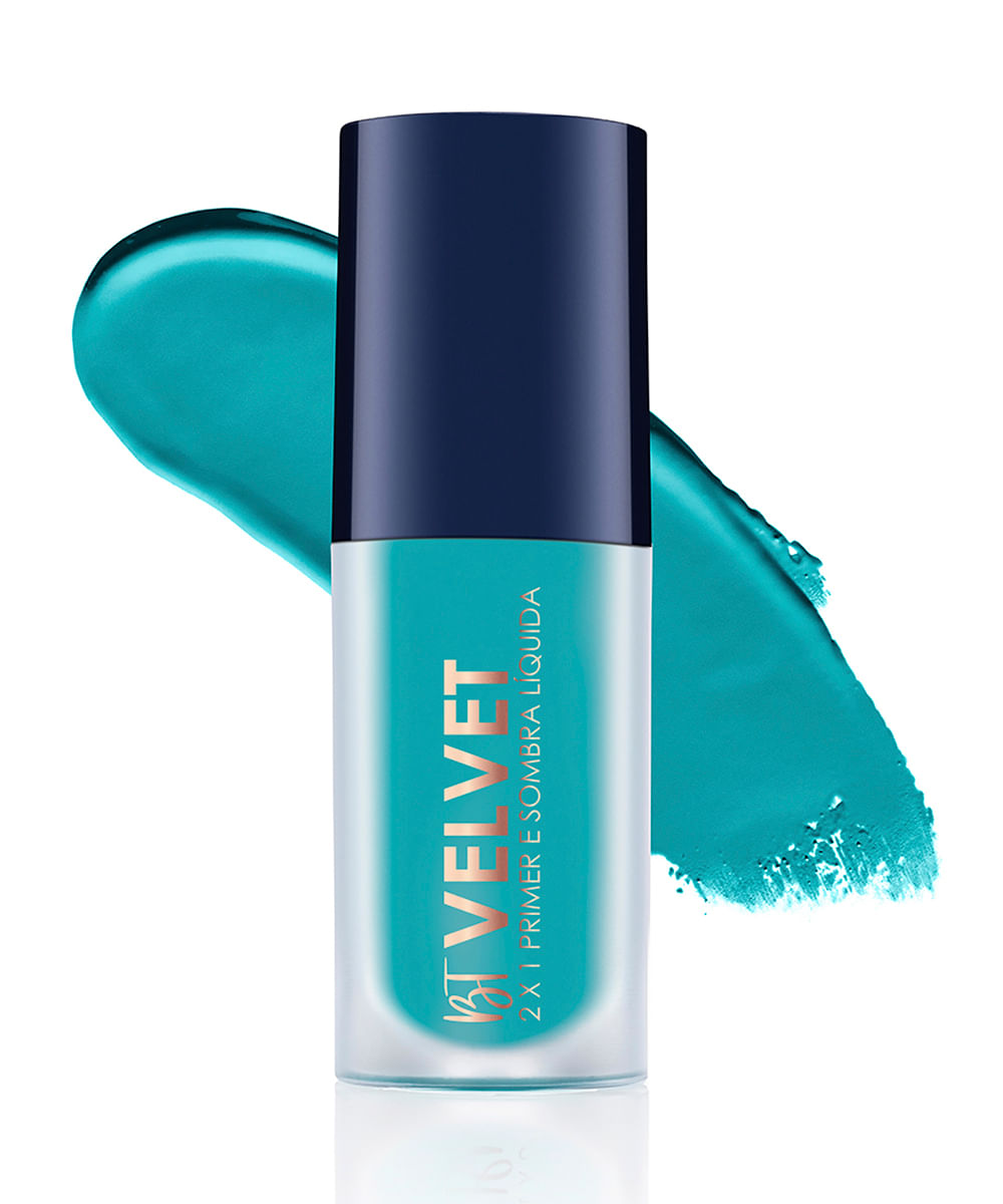 sombra líquida 2 em 1 bruna tavares velvet teal azul