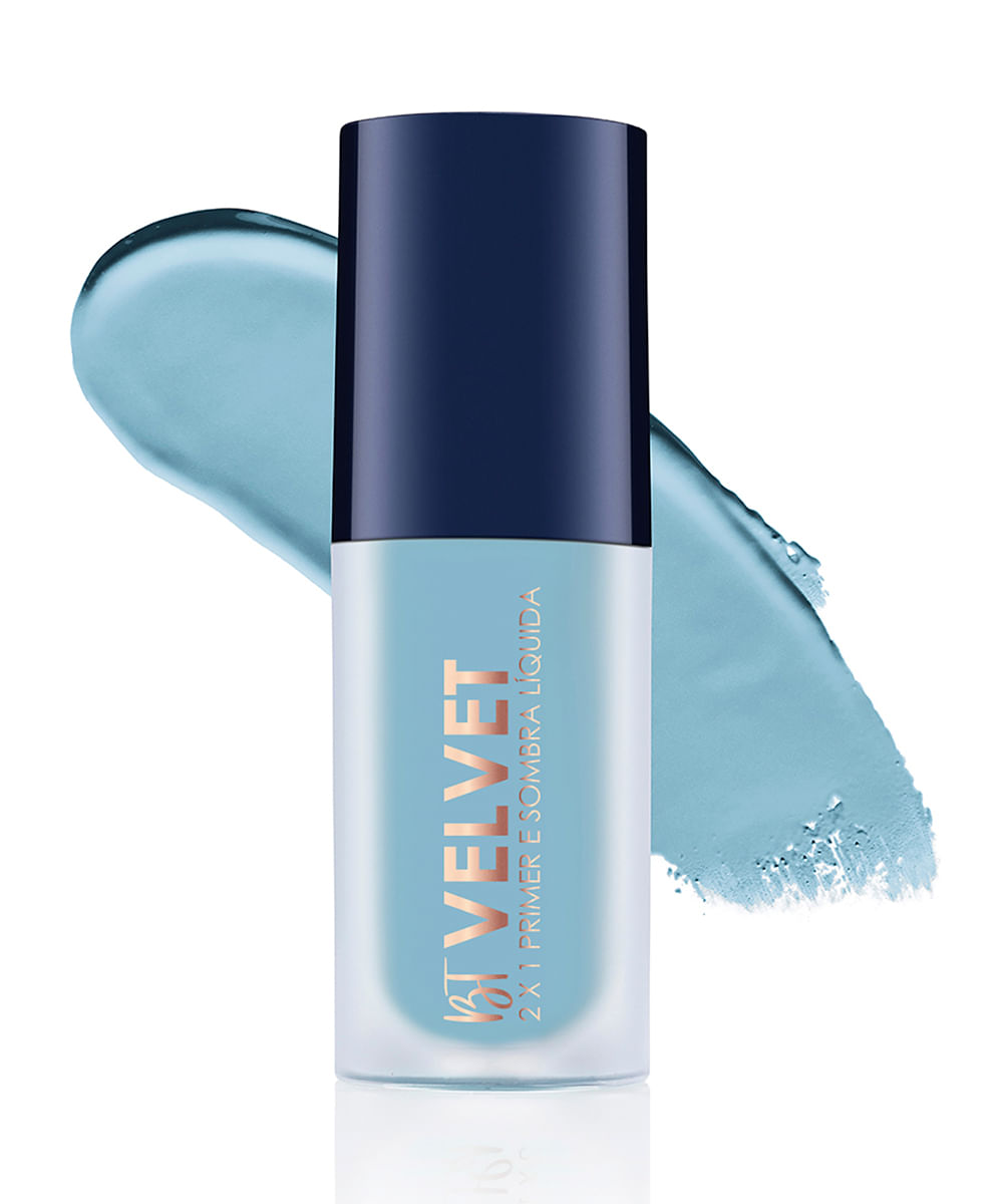 sombra líquida 2 em 1 bruna tavares velvet mintblue azul