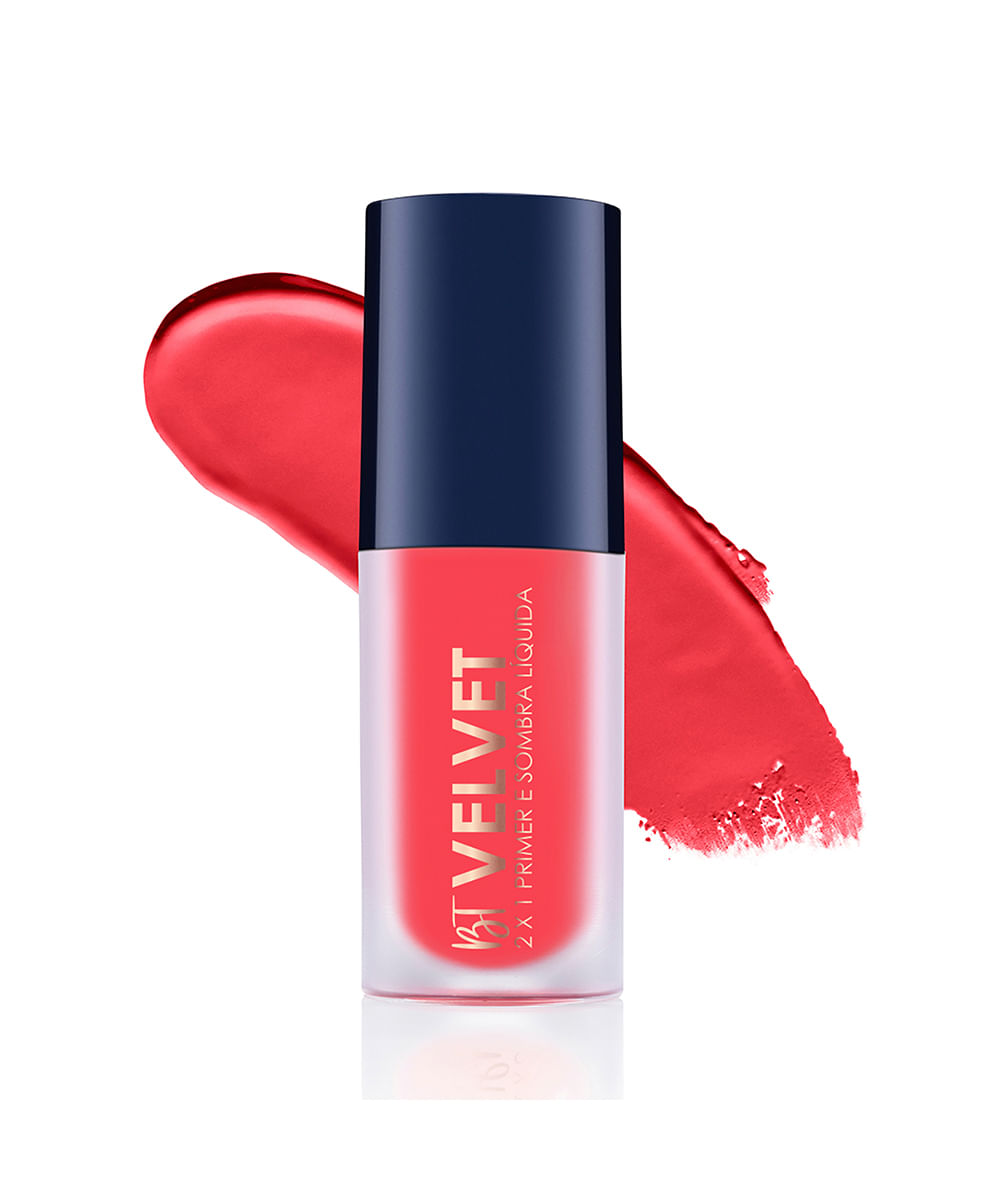 sombra líquida 2 em 1 bruna tavares velvet coral rosa