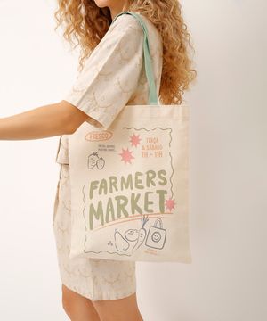 bolsa ecobag farmers market bege