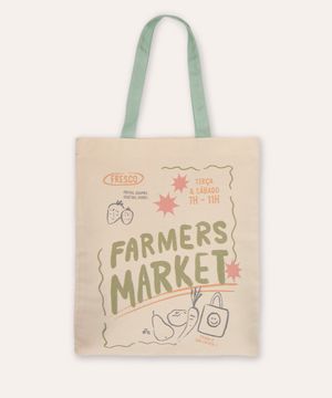 bolsa ecobag farmers market bege