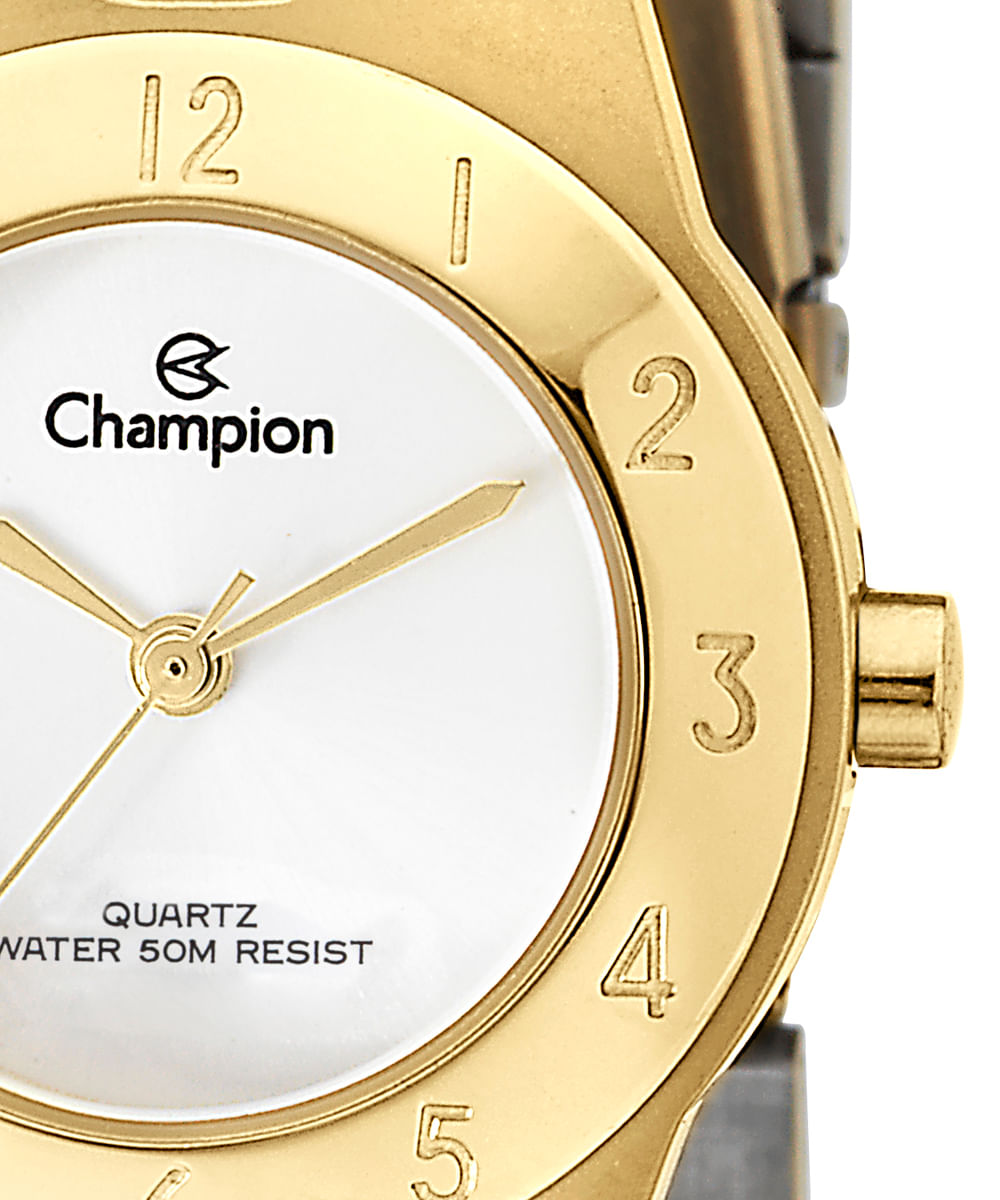 relógio champion analógico ch24017w dourado