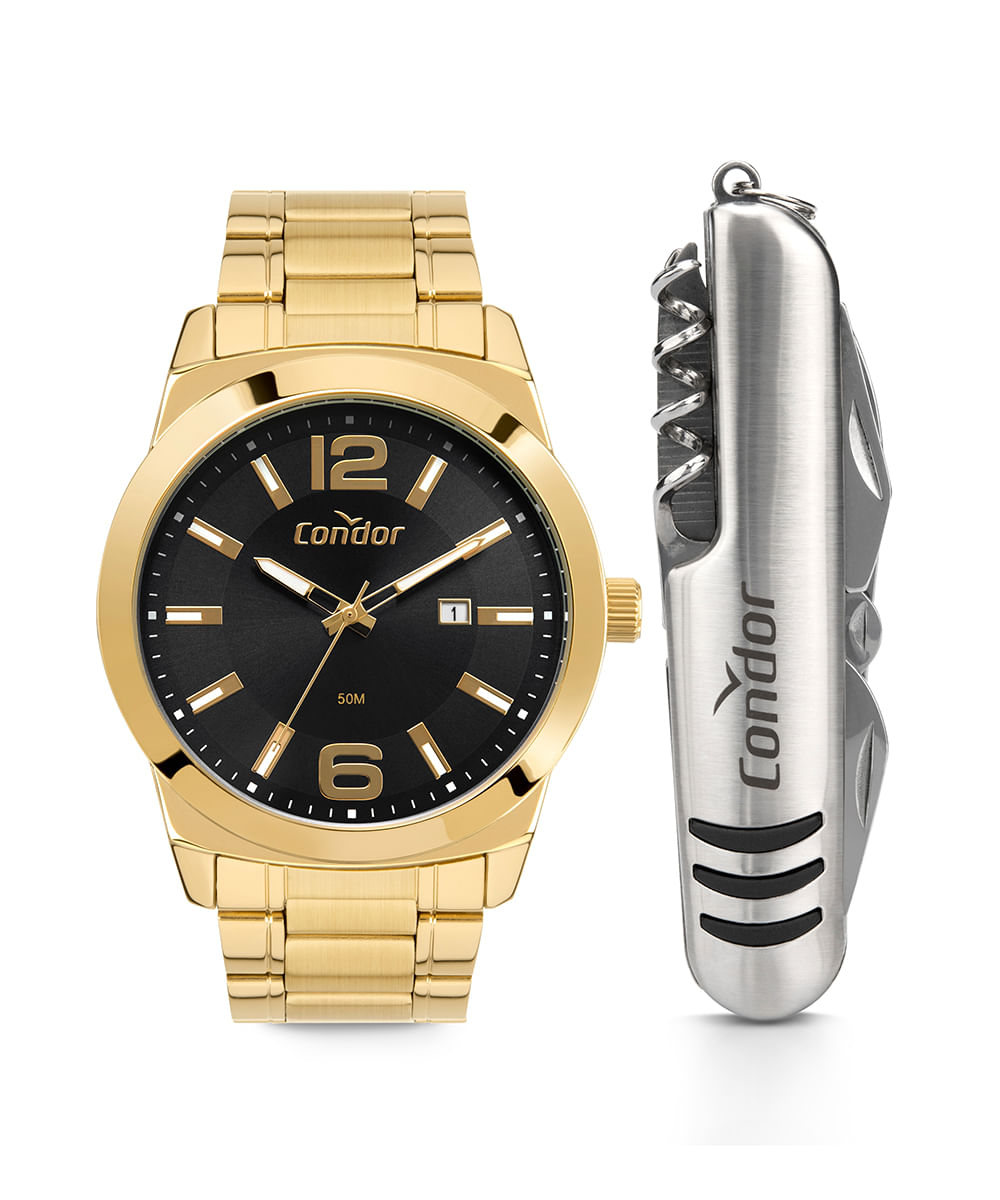 relógio condor analógico co2115mwm k4p dourado