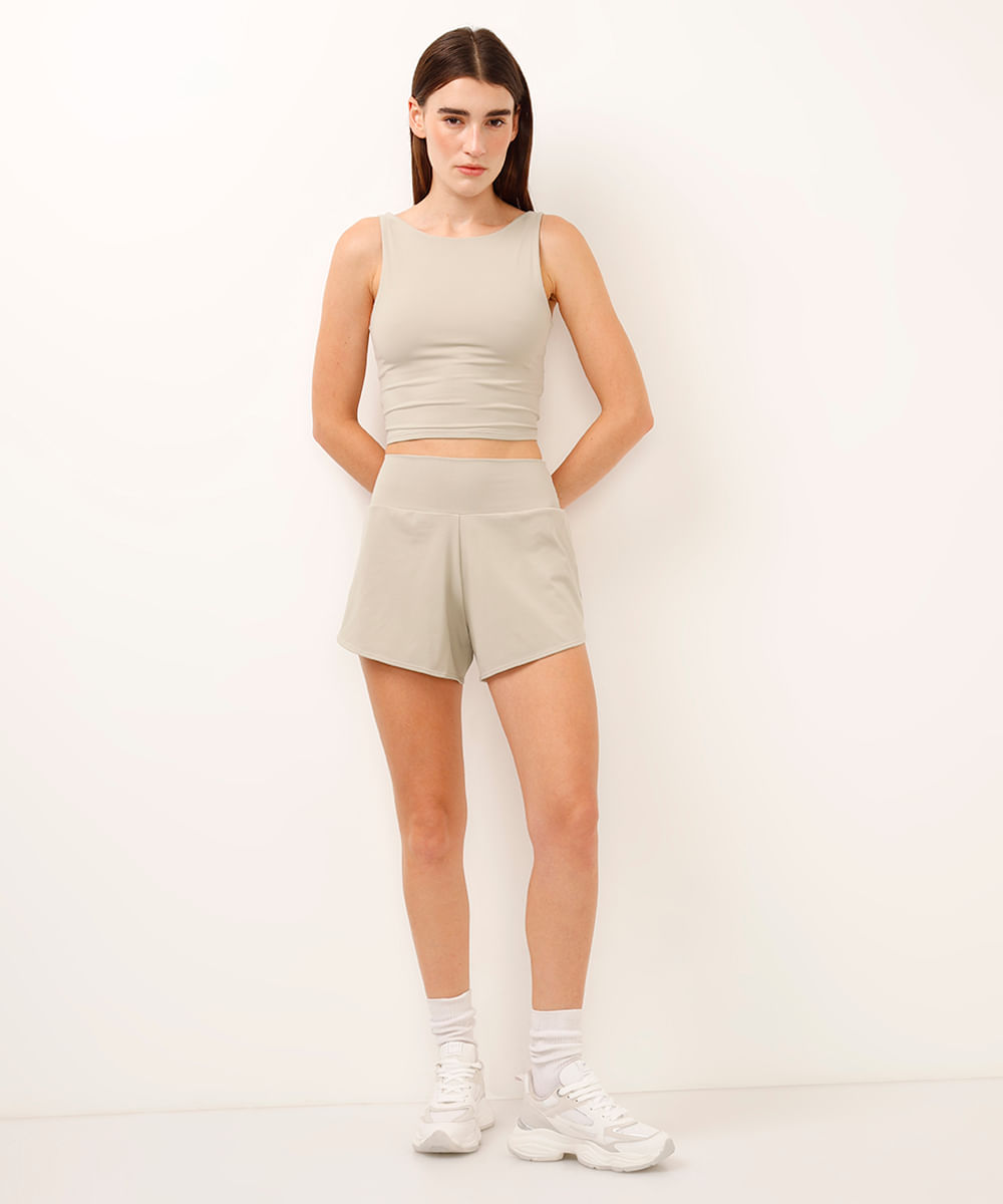short running esportivo com bolso verde