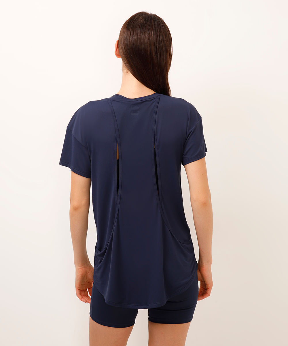 camiseta esportiva ace com recorte azul